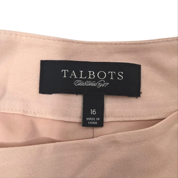 Talbots Blush A-Line Silk Skirt with Rosette Details - Picture 3 of 10